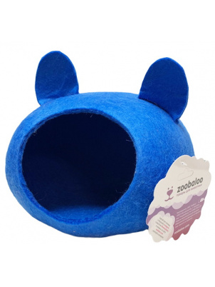 Zoobaloo Домик для грызунов Woolpethouse с ушками, синий, XS, арт. 676 