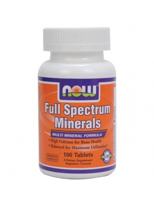 NOW  Full Spectrum Minerals 100 tab 100 таблеток