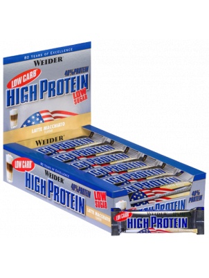 Weider Germany 40% Low Carb High Protein Bar Box 24 x 50g