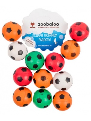 Zoobaloo Мяч губчатый футбольный 4 см, упаковка 12шт, арт. 3110 упаковка, 12 штук