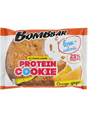 Bombbar Низкокалорийное протеиновое печенье 40g Апельсин+Имбирь