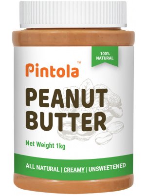 PINTOLA Арахисовая паста  Creamy Natural (без сахара) 100% арахис, 1000г 1000 г