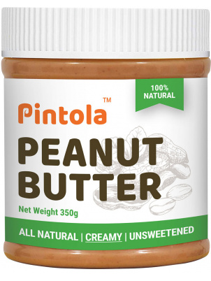 PINTOLA Арахисовая паста  Creamy Natural (без сахара) 100% арахис, 350г
