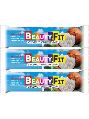 Beauty Fit Протеиновые батончики(Баунти) 3шт х 60гр Кокос в шоколаде 3 шт.
