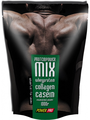 Power Pro  PROTEINPOWER MIX + Collagen + Casein 1000g 1000 г