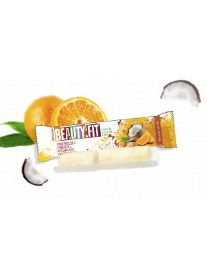 Beauty Fit Натуральные низкоуглеводные кокосовые пирожные с протеином 66гр  Апельсин