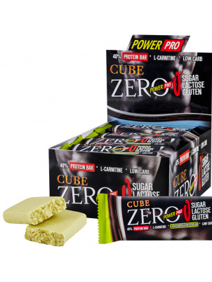 Power Pro  Батончик ZERO CUBE 40% белка Без сахара 20шт х 50г Груша