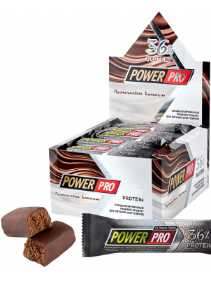 Power Pro  Протеиновый батончик POWER PRO 36% белка 20шт х  60г  Мокачино