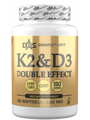 BinaSport K2&D3 Double Effect 30softgel 30 капсул