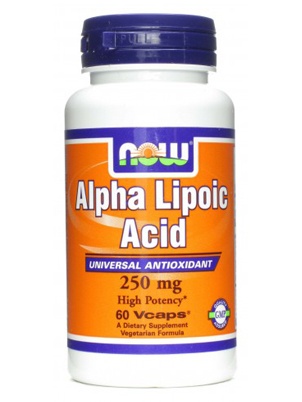 NOW  Alpha Lipoic Acid 250mg 60 cap 60 капсул