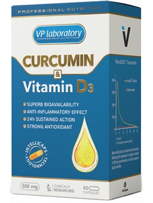 VP  Laboratory Curcumin & Vitamin D3 60 cap
