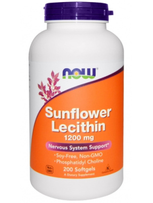 NOW  Sunflower Lecithin 1200mg 200 softgels