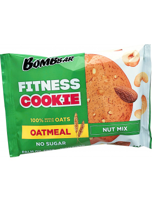 Bombbar Овсяное печенье Fitness Cookie 40g Ореховый микс