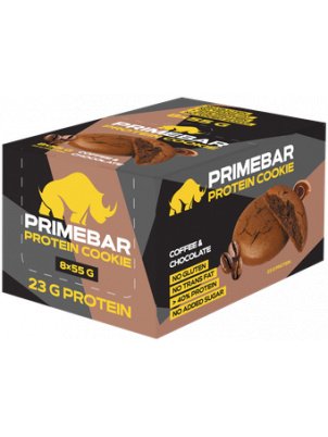 Prime Kraft Протеиновое печенье PrimeBar, кофе-шоколад 8шт х 55г