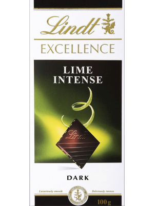 LINDT Excellence темный шоколад с лаймом 100г