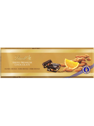 LINDT Swiss Premium темный шоколад с апельсином 300г