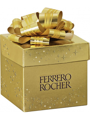 Ferrero Rocher Kонфеты хрустящие из молочного шоколада с начинкой из крема и лесного ореха, 75г