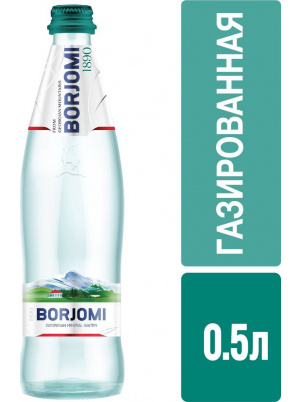 Borjomi Вода природная минеральная, газированная ( пластик) 12шт х 500мл 12 шт