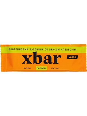 Vasco Протеиновый батончик XBar, апельсиновый 60 г