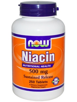 NOW  Niacin 500mg Sustained Release 250 tab 250 таб.