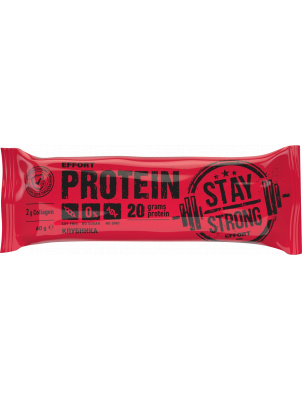 EFFORT Протеиновый батончик Protein 60гр Клубника 60 г