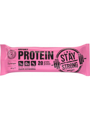 EFFORT Протеиновый батончик Protein 60гр Дыня-Клубника 60 г