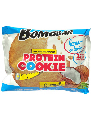 Bombbar Низкокалорийное протеиновое печенье 40g Кокос 40 г