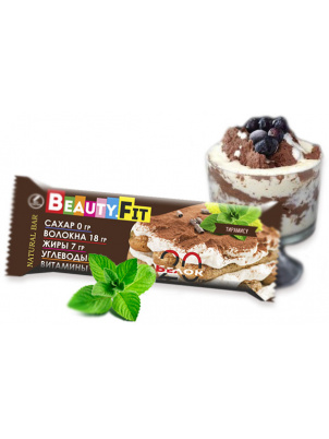 Beauty Fit Натуральные низкоуглеводные батончики с протеином 60гр Тирамису 60 г