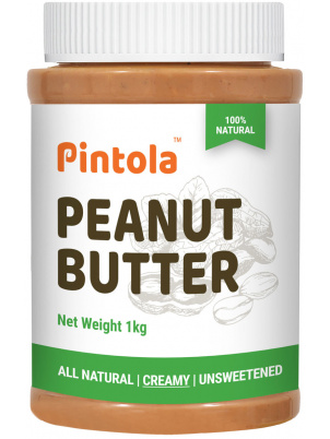 PINTOLA Арахисовая паста  Creamy Natural (без сахара) 100% арахис, 1000г 1000 г