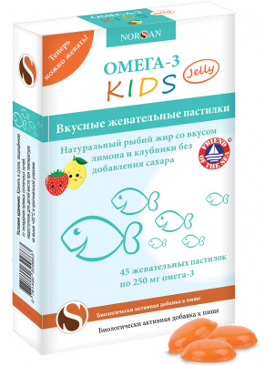NORSAN ОМЕГА-3 KIDS Jelly 45 пастилок 45 пастилок