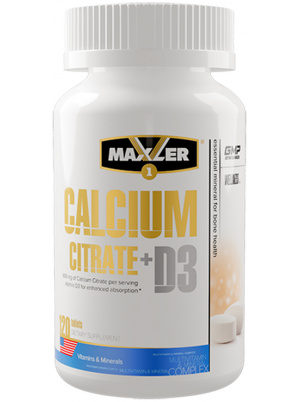Maxler Calcium Citrate + D3 120 tab 120 таб