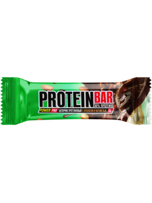 Power Pro  Протеиновый батончик PROTEIN BAR 36% белка, 60г с Карамелью и жаренным арахисом 60 г