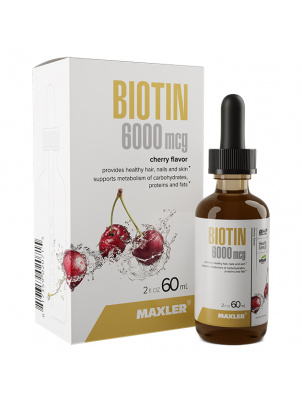 Maxler Biotin 6000 mcg drops 60ml  Вишня 60 мл