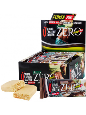 Power Pro  Батончик ZERO FEMINE 40% белка Без сахара 20шт х 50г Ванильный крем 20шт