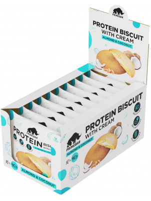 Prime Kraft Протеиновое печенье PRIMEBAR BISCUIT с начинкой, кокос и миндаль 10шт х 40г 10 шт.