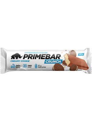 Prime Kraft Протеиновый батончик PRIMEBAR CRUNCH, сливочное печенье 15шт х 40г 15 шт.