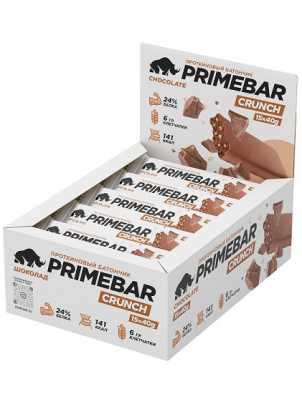 Prime Kraft Протеиновый батончик PRIMEBAR CRUNCH, шоколад 15шт х 40г 15 шт,