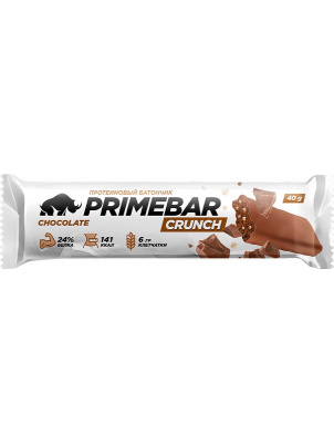 Prime Kraft Протеиновый батончик PRIMEBAR CRUNCH, шоколад 40г 40г