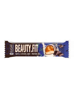 Beauty Fit Протеиновый батончик "Орехи и карамель" 25% протеина, 60г Двойной шоколад 60г