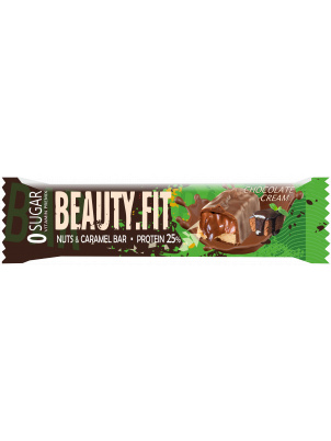 Beauty Fit Протеиновый батончик "Орехи и карамель" 25% протеина, 60г Шоколадный крем 60г