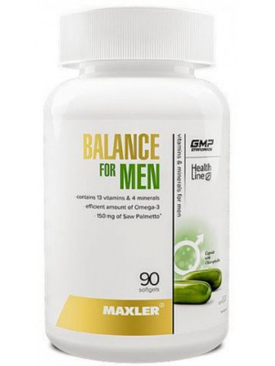 Maxler Balance for Men (vitamins and minerals with Omega-3) 90 softgels 90 капсул