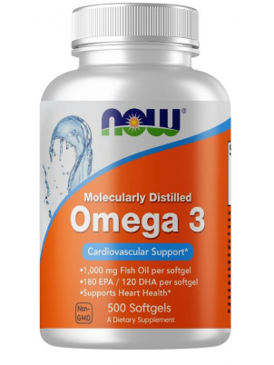 NOW  Omega-3 1000 mg 500 cap 500 капсул