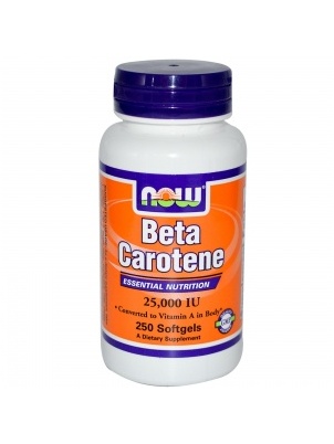 NOW  Beta Carotene 25000 100 softgels 100 софтгелей