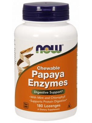 NOW  Papaya Enzyme Chewable 180 tab 180 таб.