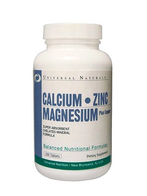 Universal Nutrition Calcium Zinc Magnesium 100 tab