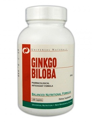 Universal Nutrition Ginkgo Biloba 100 caplets 100 каплет