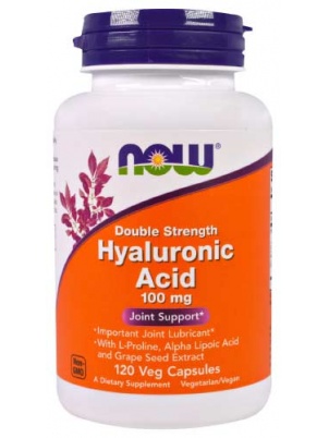 NOW  Hyaluronic Acid - Double Strength 100mg 120 cap 120 капс.