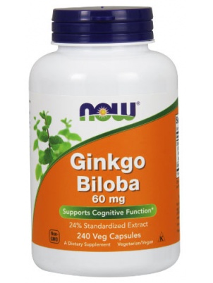 NOW  Ginkgo Biloba 60mg 240 cap 240 капс.