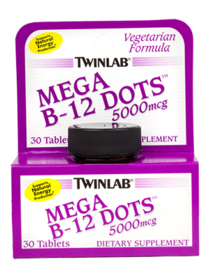 TwinLab B-12 Mega Dots-5.000 Mcg 60 tab 60 таблеток