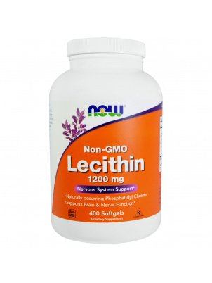 NOW  Lecithin 1200mg 400 softgels 400 гелевых капсул